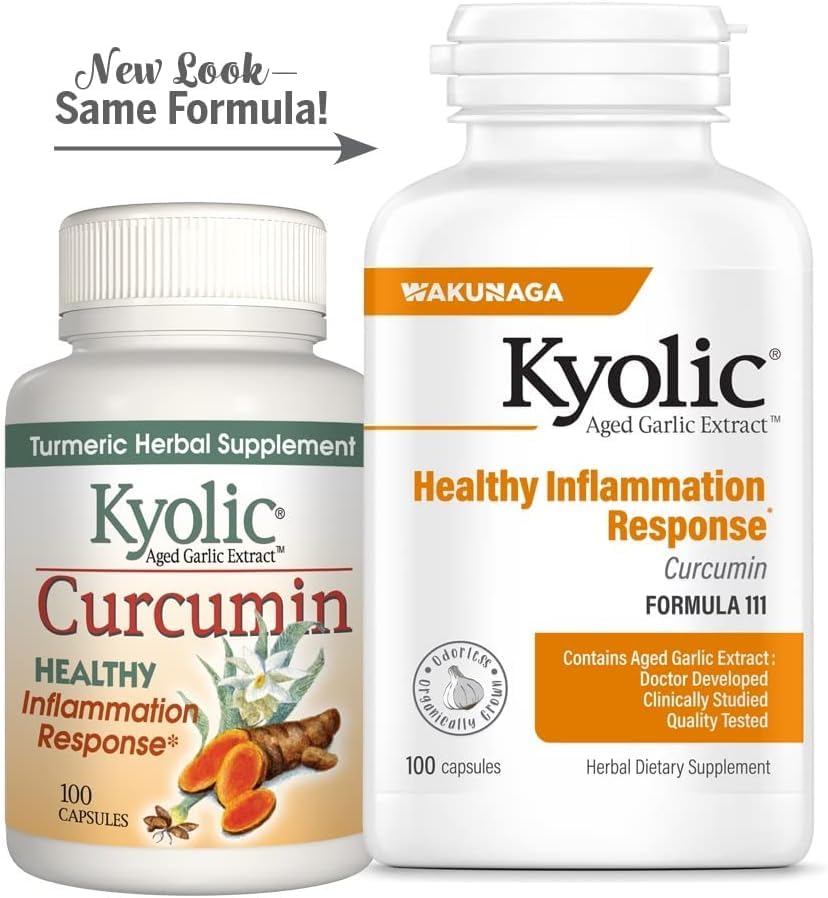 Uso diario de Kyolic Curcumin para bienestar general.