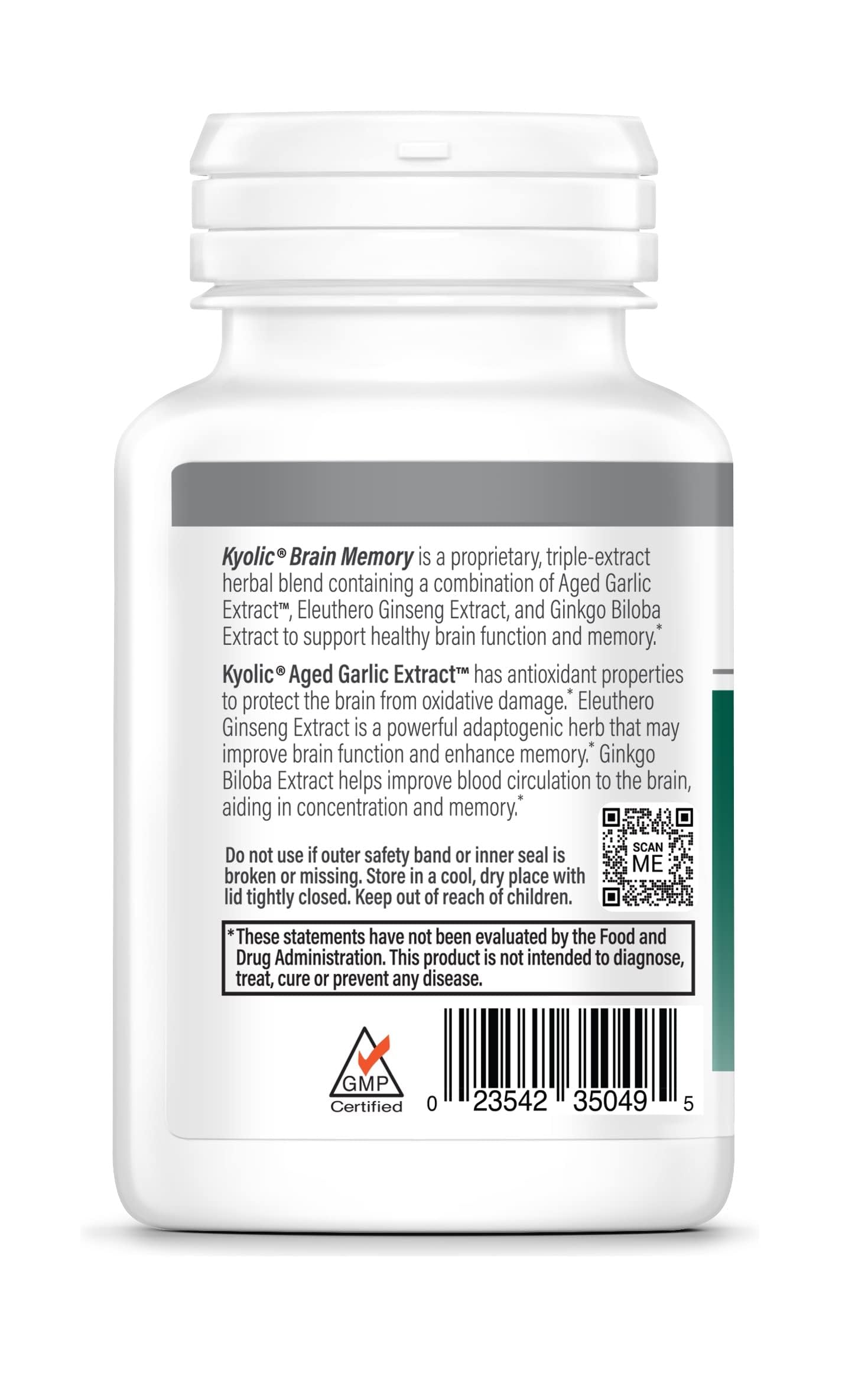 Dosis diaria de Kyolic Specialty Series Brain Memory.