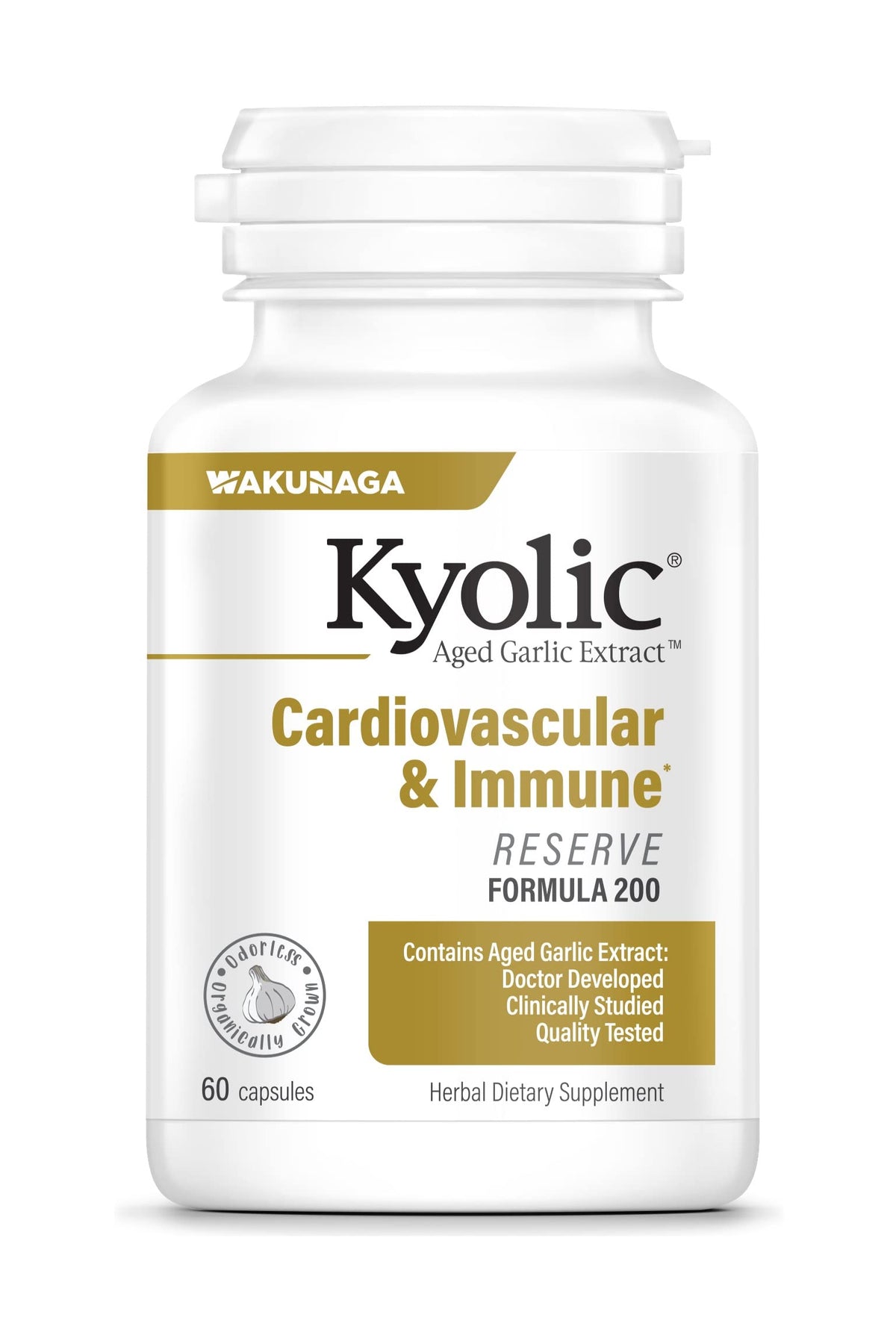 Kyolic Extracto de Ajo Envejecido Reserva: botella destacada para apoyo diario.