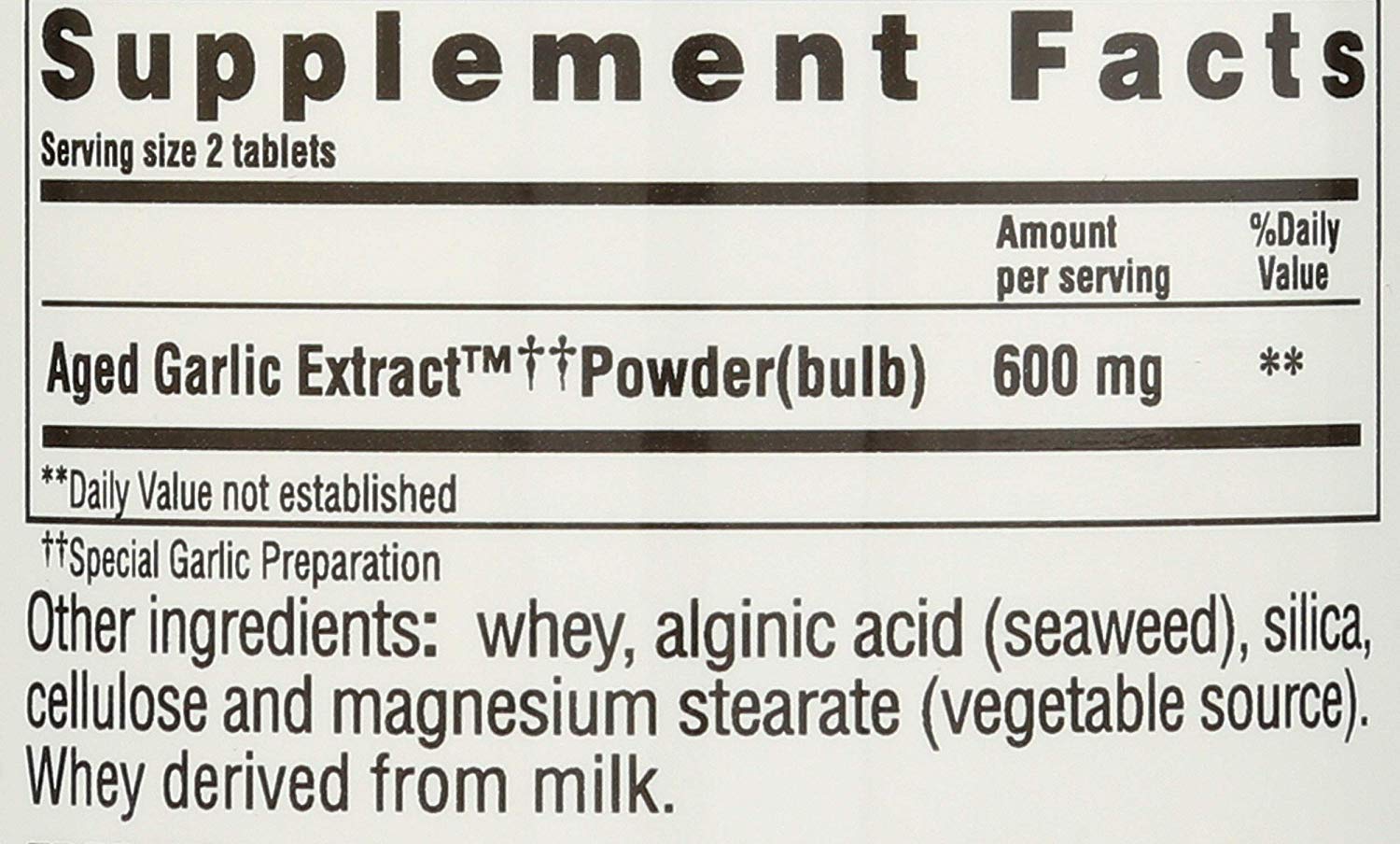 Kyolic Formula 100 Original - etiqueta: información de uso para tomar de forma conveniente.
