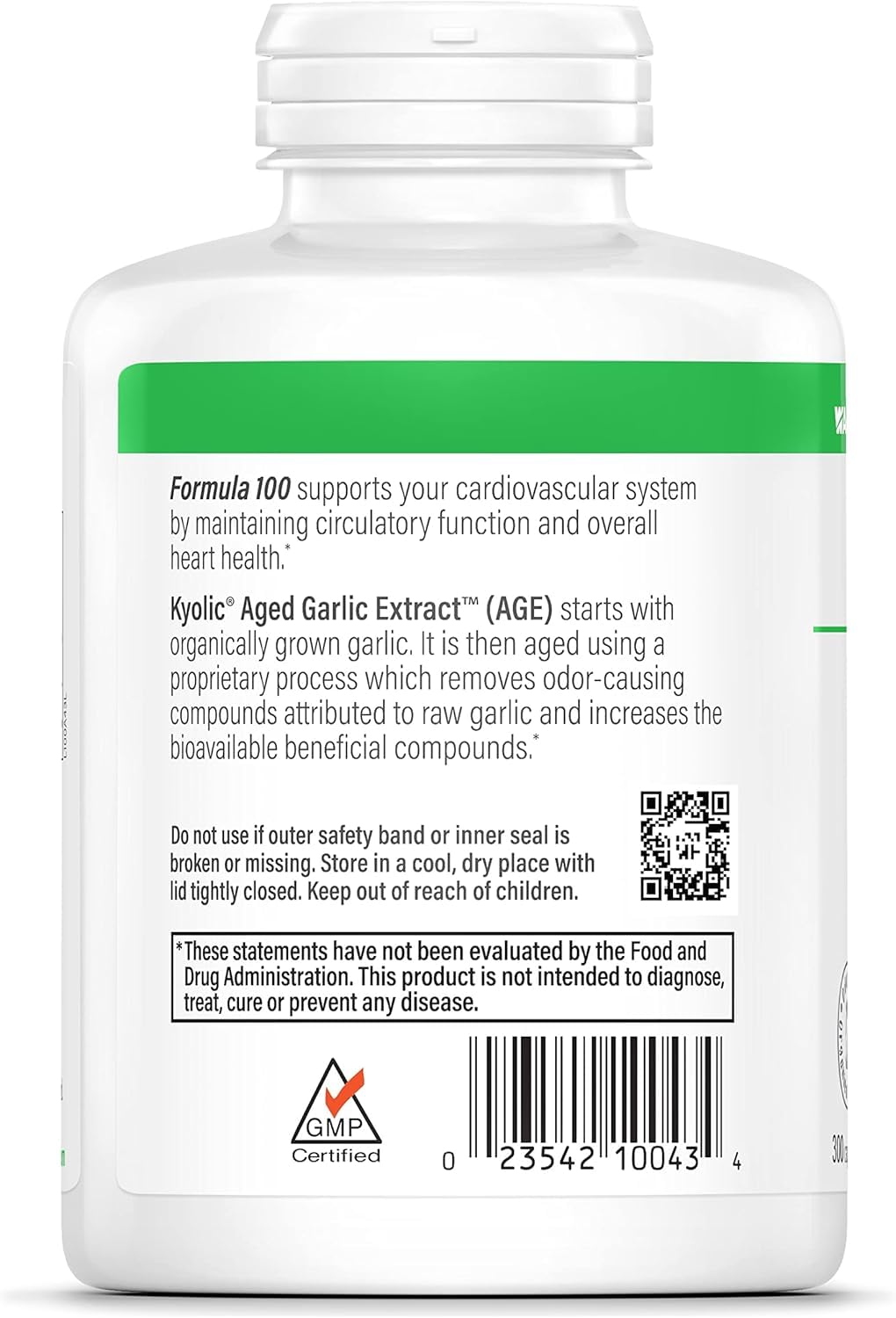 Kyolic Fórmula Original sin olor: cápsulas para consumo diario sin olor.