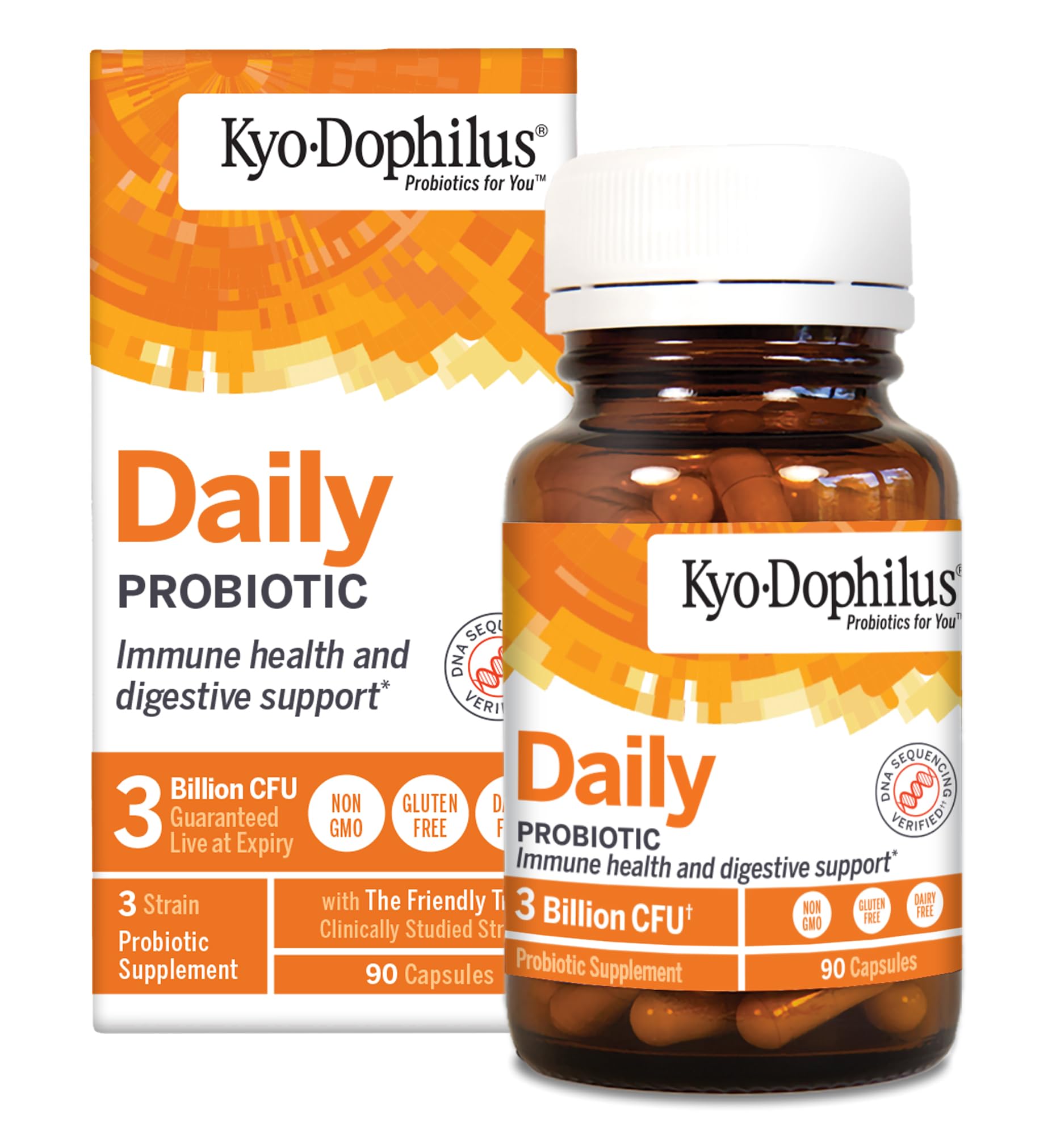 Kyolic Kyo-Dophilus botella de cápsulas para salud digestiva e inmunidad