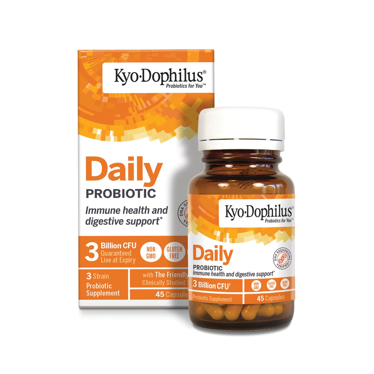 Kyolic Kyo-Dophilus cápsulas en botella para apoyo digestivo diario