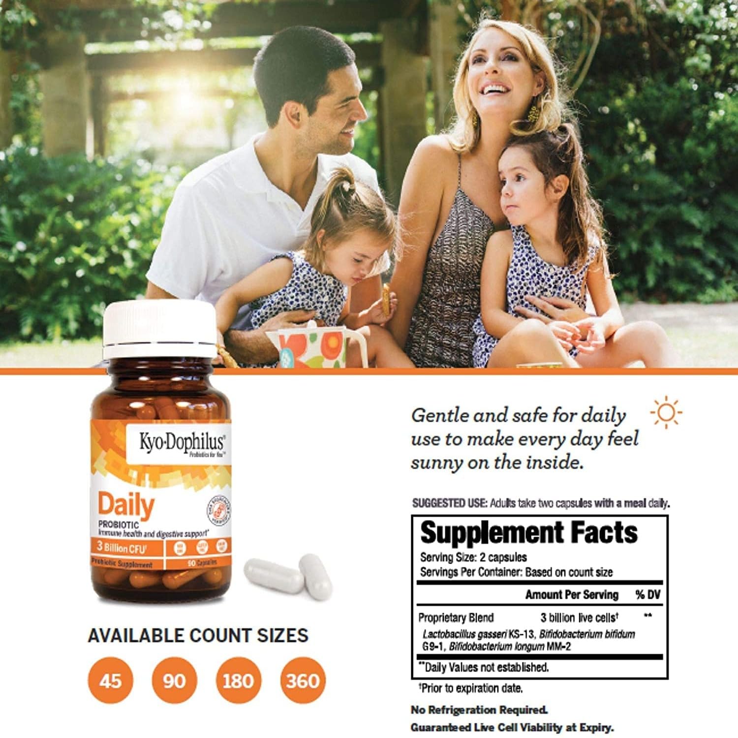 Kyolic Kyo-Dophilus cepas resistentes al ácido estomacal para digestión suave