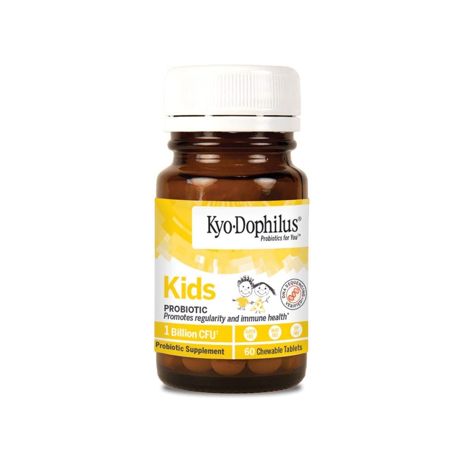 Probiotico infantil Kyolic, tres cepas para equilibrio intestinal.