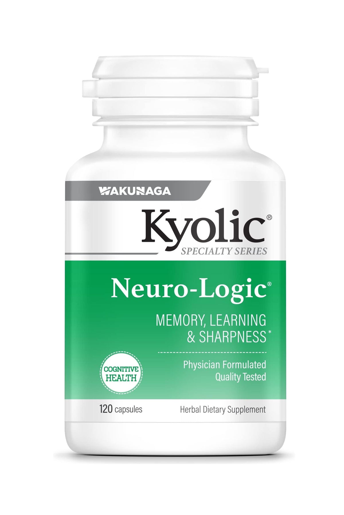 Kyolic Neuro-Logic frasco de cápsulas para apoyar la memoria y la concentración