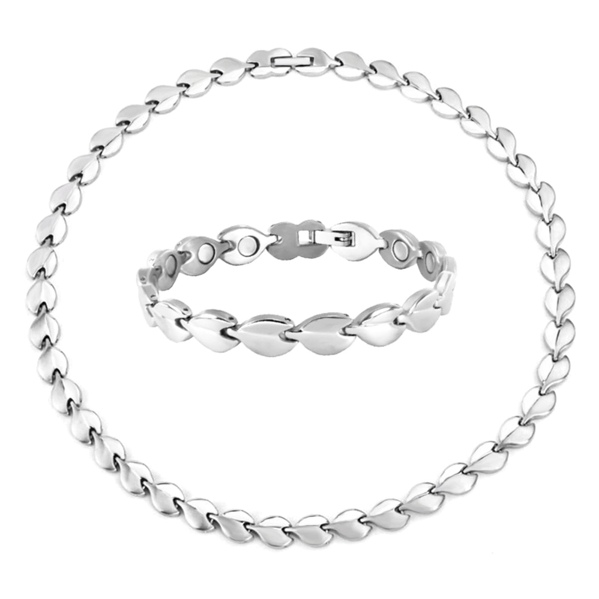 KYOSI Collar magnético con diseño de hoja, elegante y versátil para el día a día.