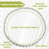 KYOSI collar magnético con hoja plateada, frente detallado