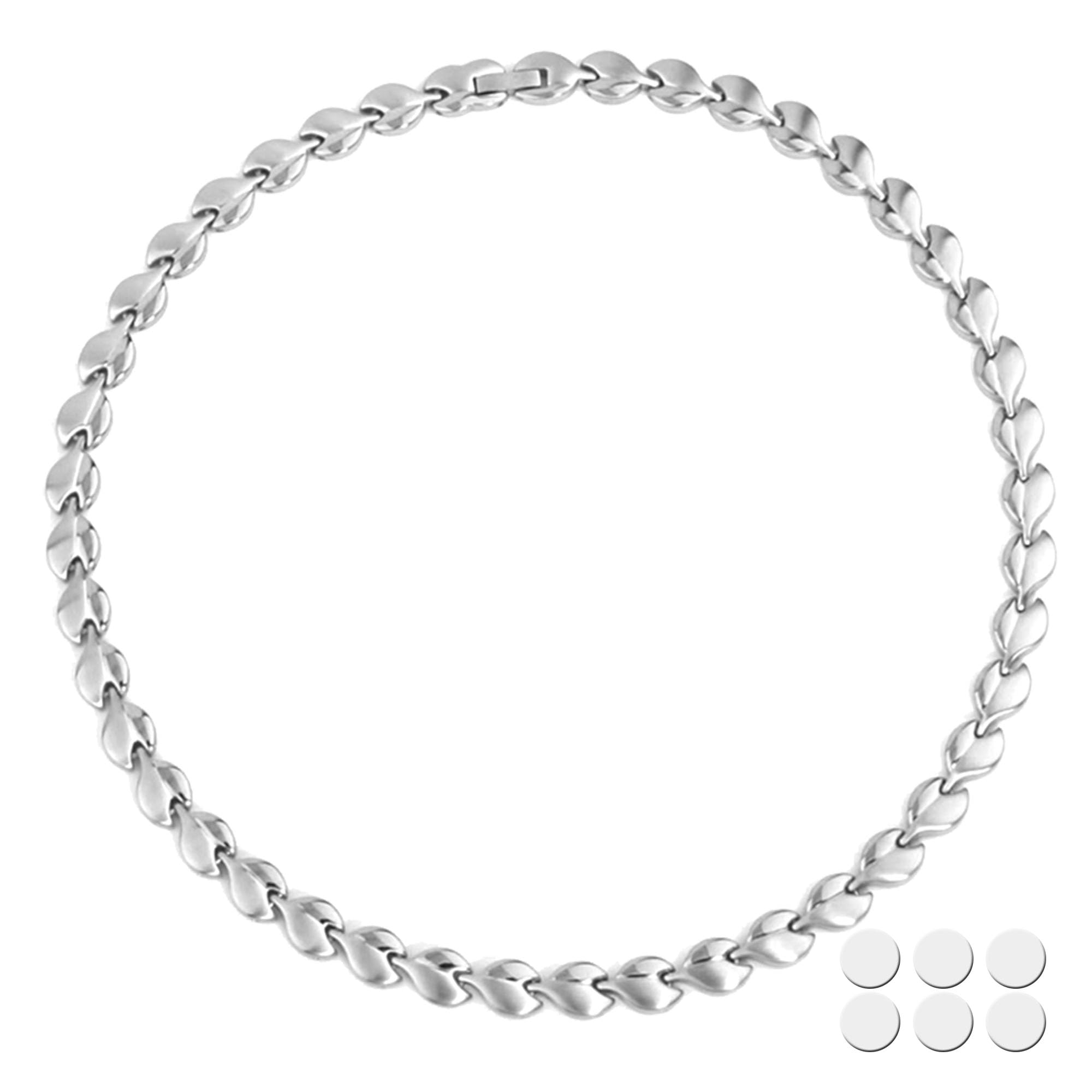 KYOSI collar magnético con hoja plateada para uso diario