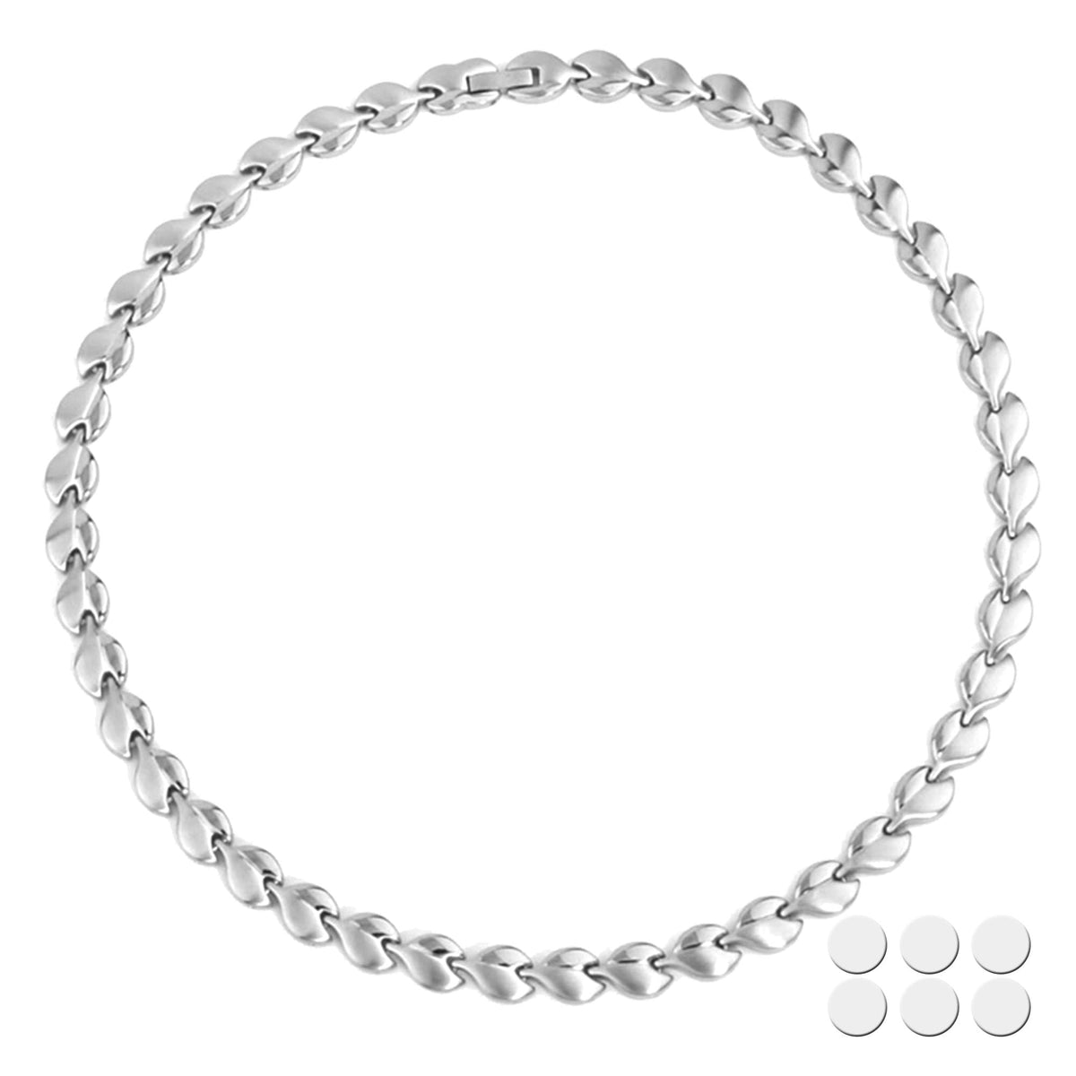 KYOSI collar magnético con hoja plateada para uso diario