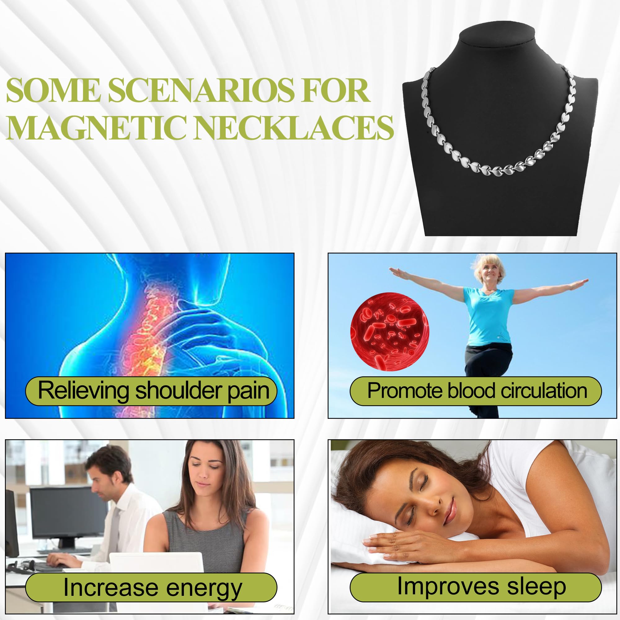 KYOSI collar magnético resistente al agua y al sudor
