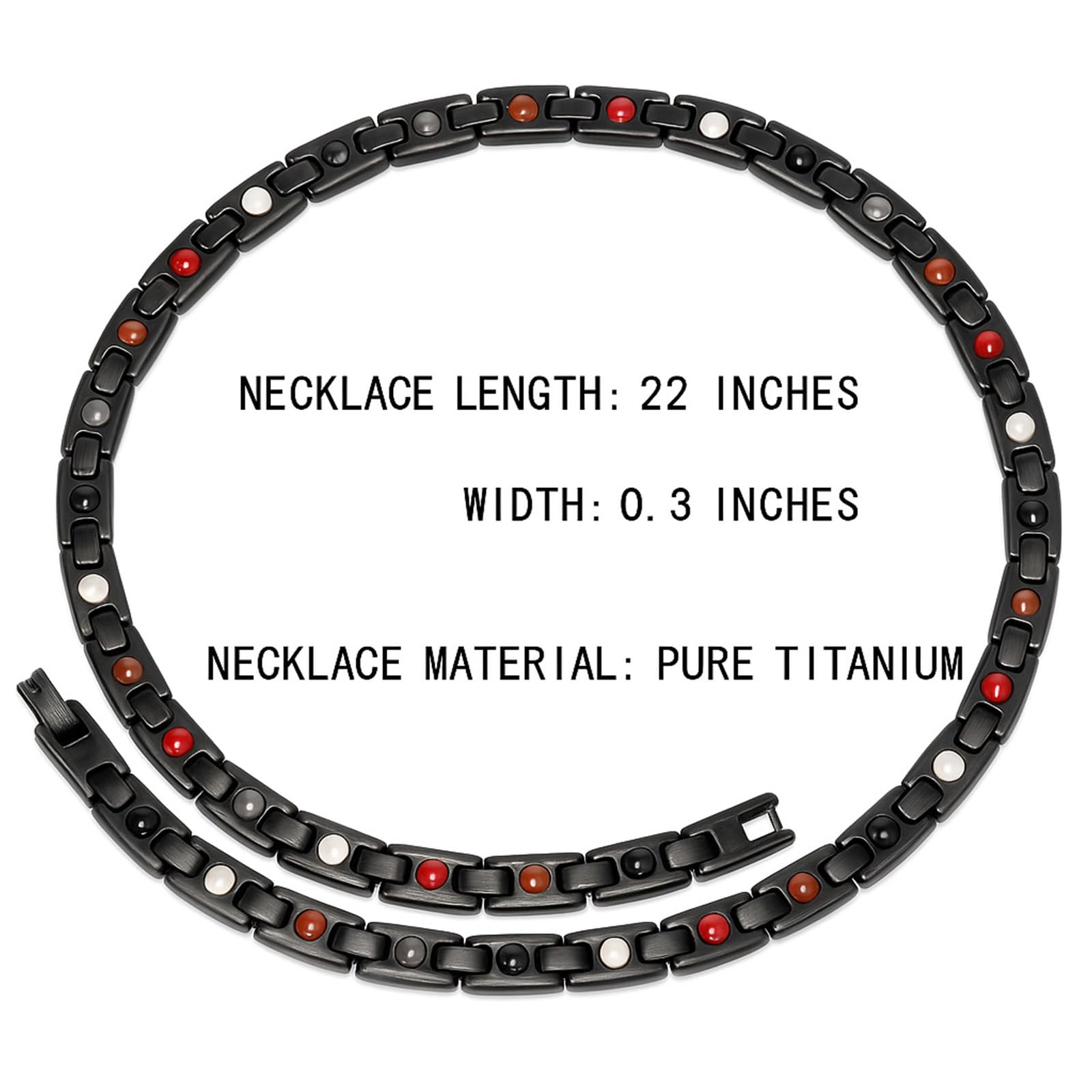 KYOSI collar titanio negro unisex, diseño elegante para cualquier ocasión