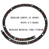 KYOSI collar titanio negro unisex, diseño elegante para cualquier ocasión