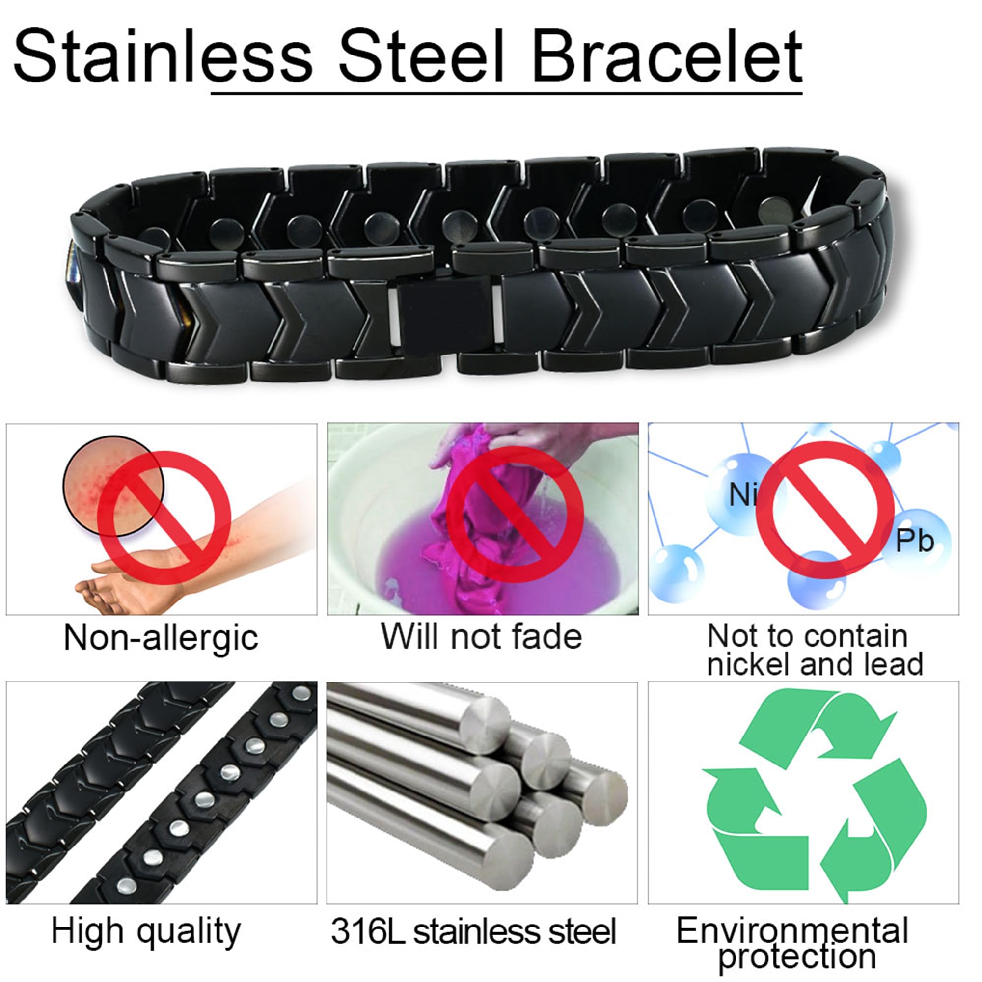 KYOSI diseño clásico, pulsera magnética versátil para ocasiones formales y casuales.