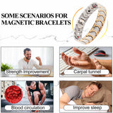 KYOSI pulsera magnética de 22 cm, ajuste cómodo para muñeca masculina.