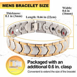 KYOSI pulsera magnética de acero inoxidable en oro, complemento elegante para eventos.