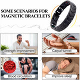 KYOSI pulsera magnética dos colores negro azul, versatilidad de estilo.