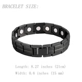 KYOSI pulsera magnética de titanio 4000 gauss, diseño robusto