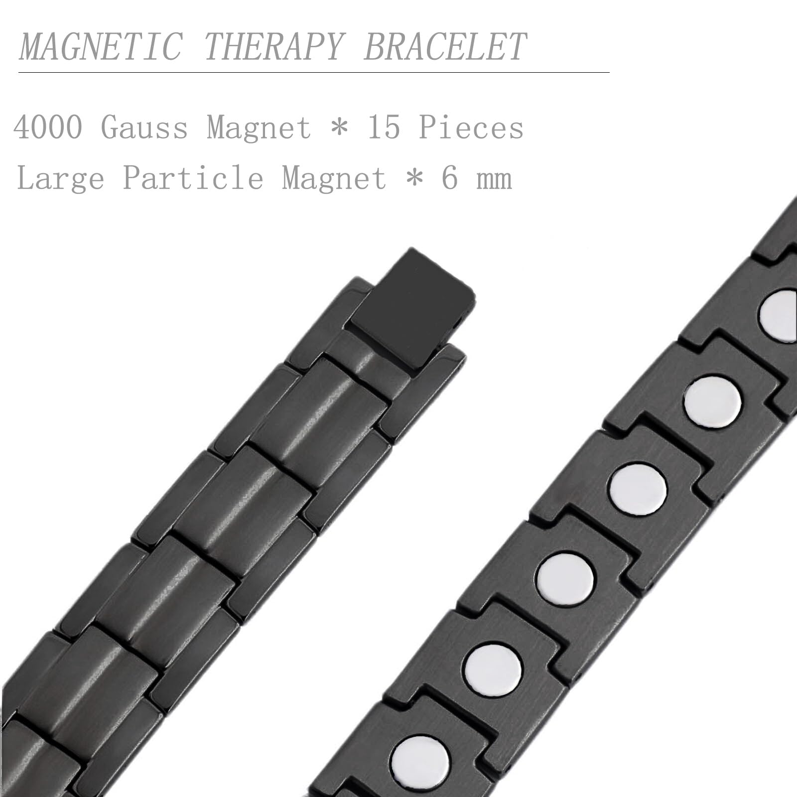 Pulsera magnética KYOSI de titanio ligera para muñeca activa