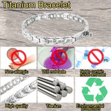 KYOSI detalle de pulsera titanio magnética, empaque regalo.