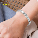 KYOSI pulsera titanio magnética, regalo elegante para ocasiones.