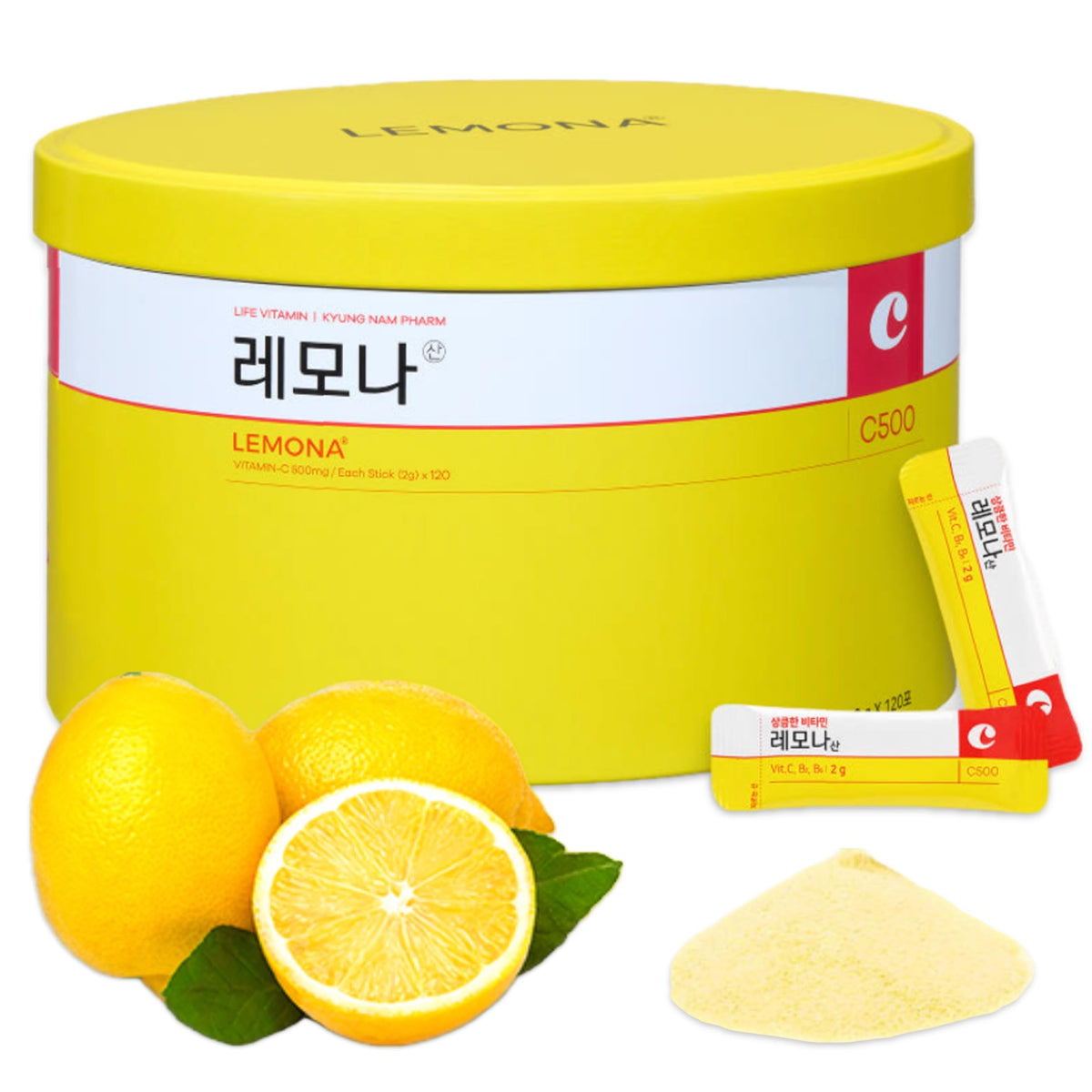Kyung Nam Pharm LEMONA palitos empaque, conveniente para viaje y uso diario.