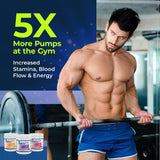L-ARGININE PRO, disolución sabor uva-frambuesa, experiencia refrescante para cardio y concentración.