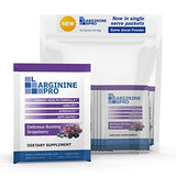 L-ARGININE PRO sabor uva, vaso de agua listo para beber.