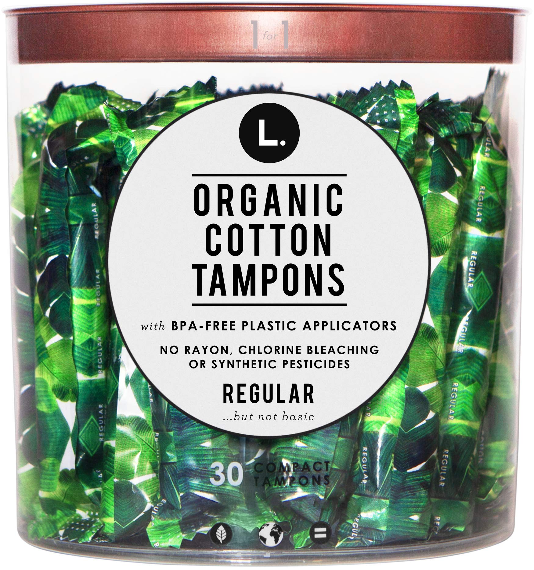 Tampón L. de algodón orgánico con absorción regular para uso diario cómodo