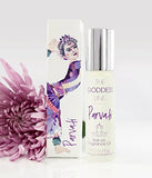 Fragancia Parvati de The Goddess Line en aplicador rodante para relajación diaria.