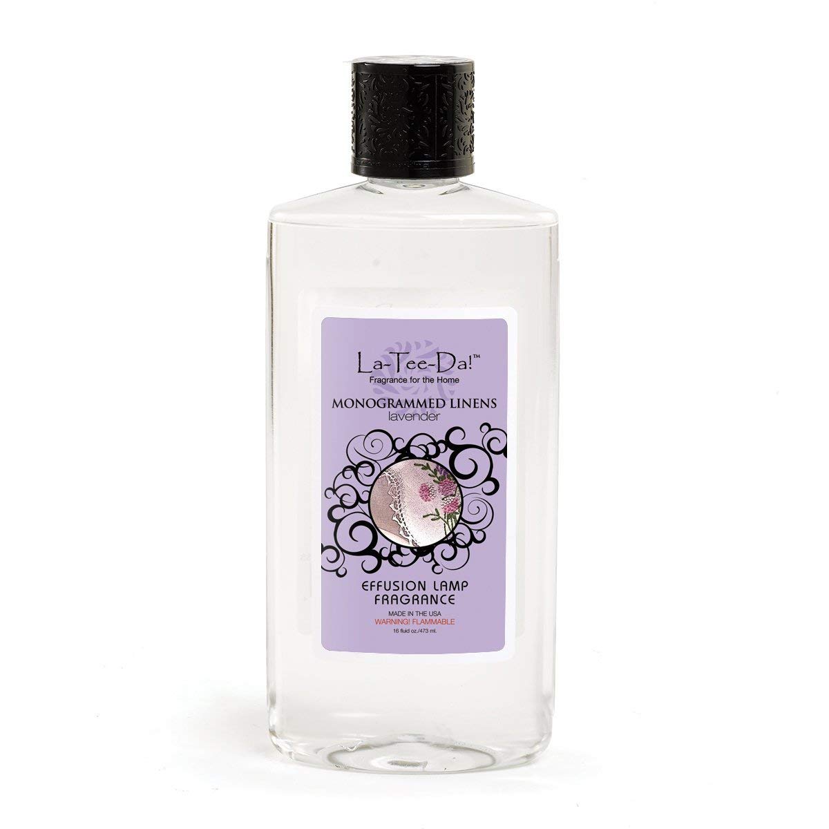 La-Tee-Da Effusion: aceite para sábanas con monograma perfuma suavemente el dormitorio