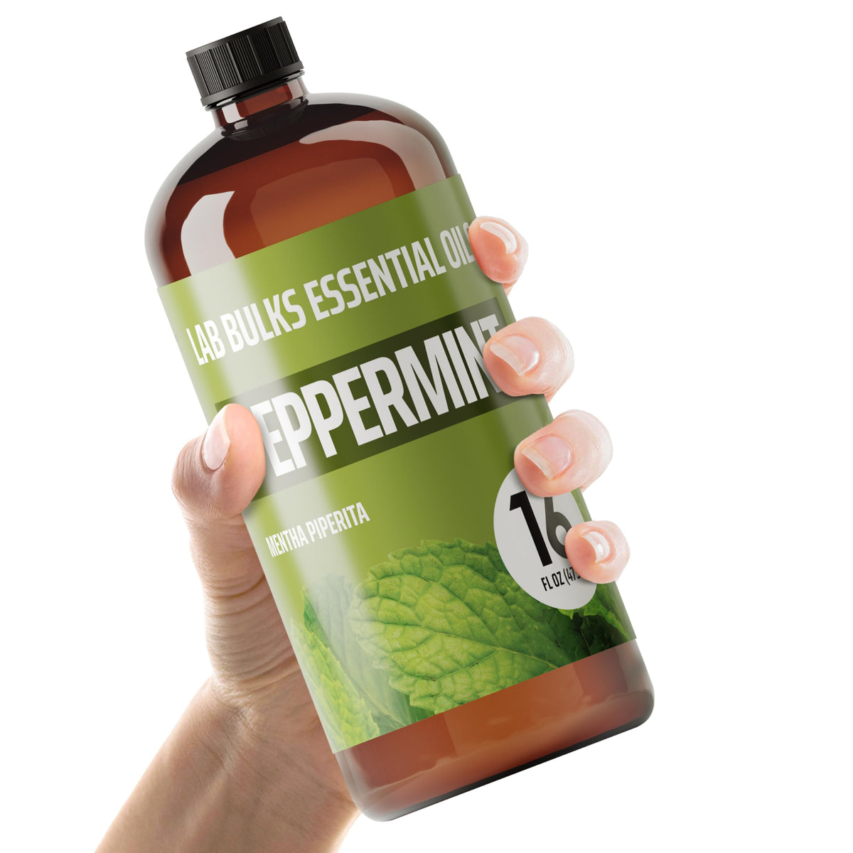 LAB BULKS Aceite esencial de menta, botella 16 oz, para difusores y aromaterapia refrescante