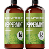 LAB BULKS ESSENTIAL OIL Aceite de menta, botella de 16 onzas para difusor y aroma fresco