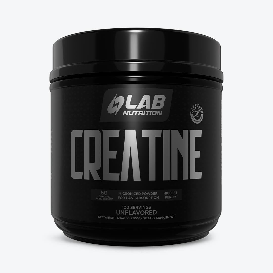 LAB NUTRITION GOL creatina micronizada 500 g, empaque listo para entrenamiento y rendimiento.