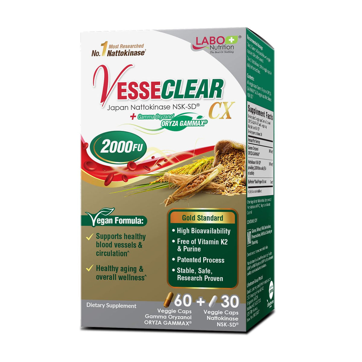 LABO Nutrition VesseCLEAR CX botella: uso diario para bienestar general