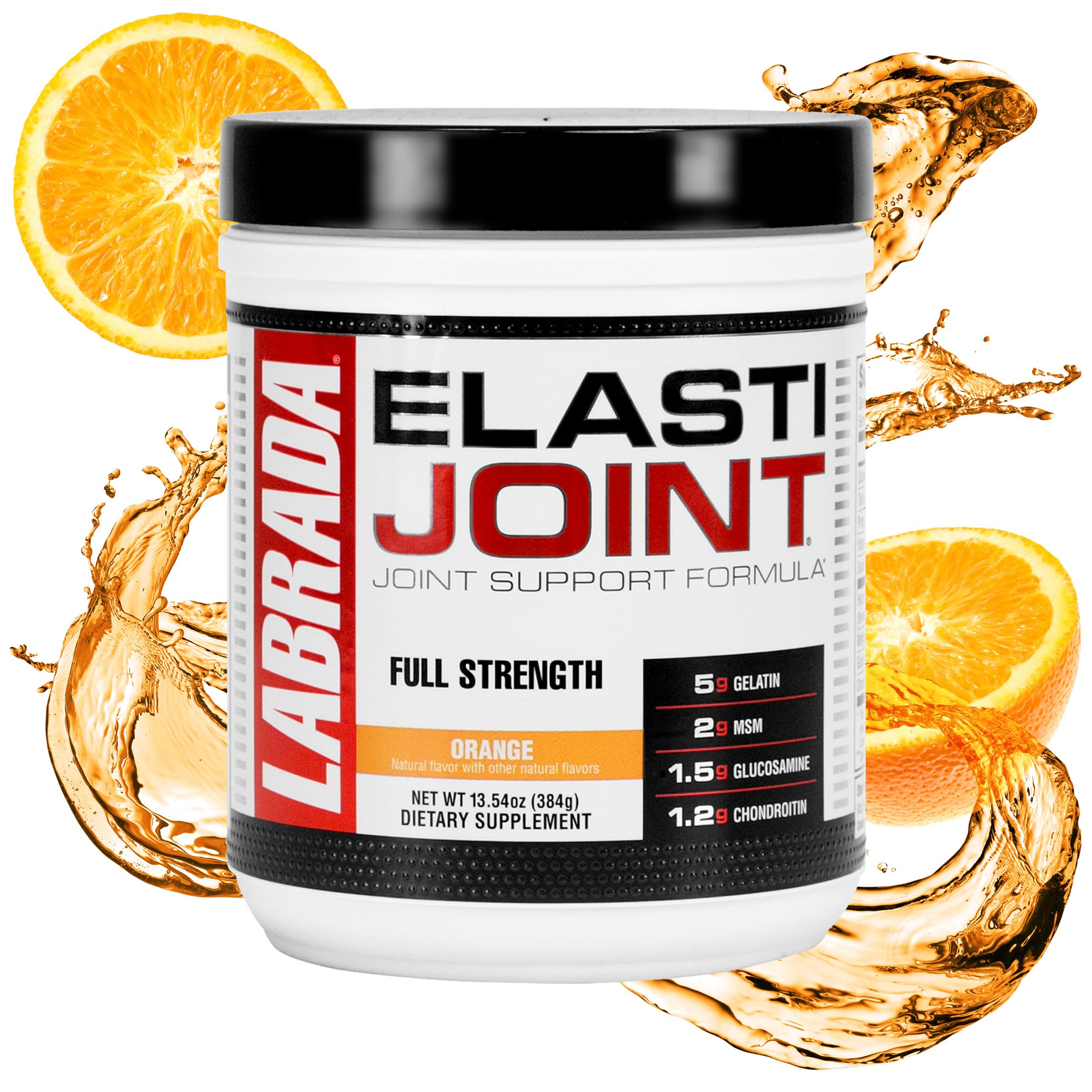 Labrada Elastijoint botella naranja con etiqueta para soporte articular diario