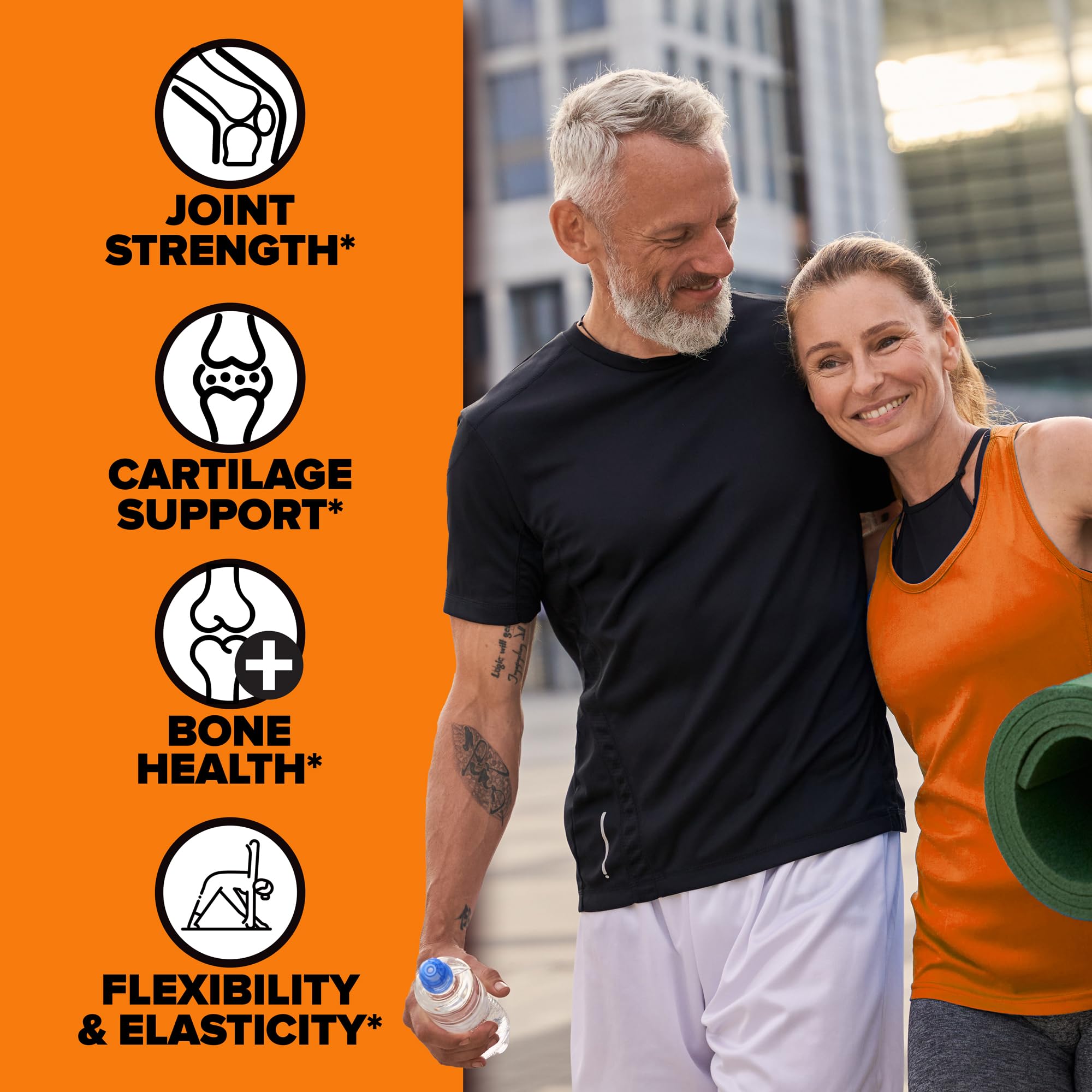 Labrada Elastijoint vaso con bebida naranja lista para consumo tras entrenamiento