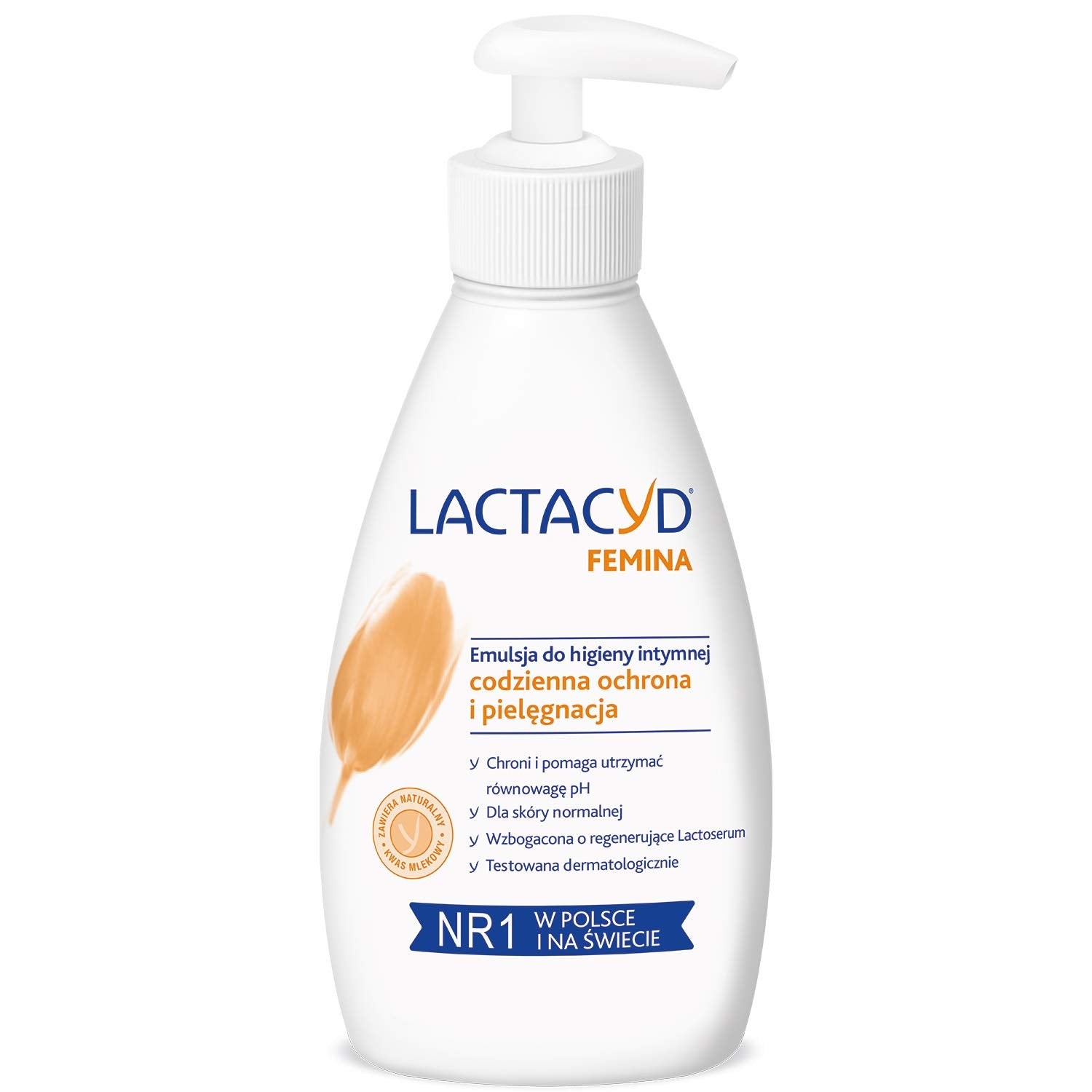 Lactacyd Femina Emulsión: botella de 200 ml para higiene íntima diaria.