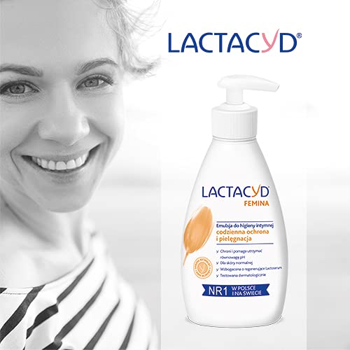 Lactacyd Femina Emulsión: envase ergonómico de 200 ml.