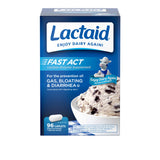 Lactaid Fast Act caplets, acción rápida para comer lácteos con comodidad.