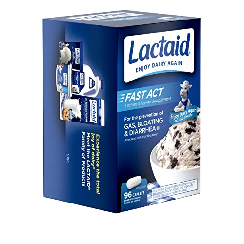 Capsules fáciles de tragar de Lactaid Fast Act.