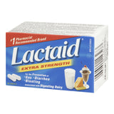 Lactaid Fuerza Extra, envase monodosis de 40 tabletas, conveniencia para llevar.