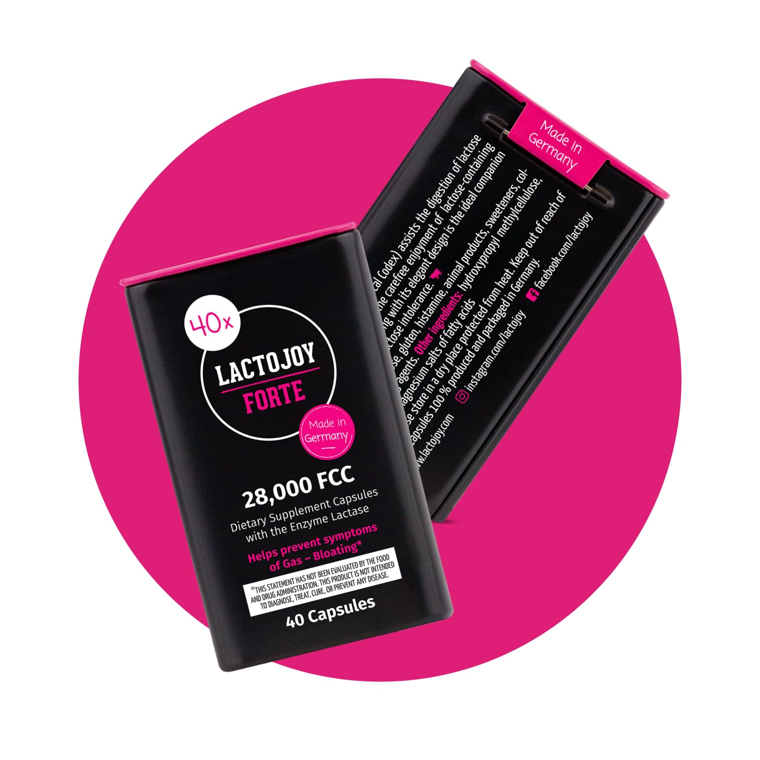 LactoJoy Forte sin alérgenos: opción vegana y compatible con dietas.
