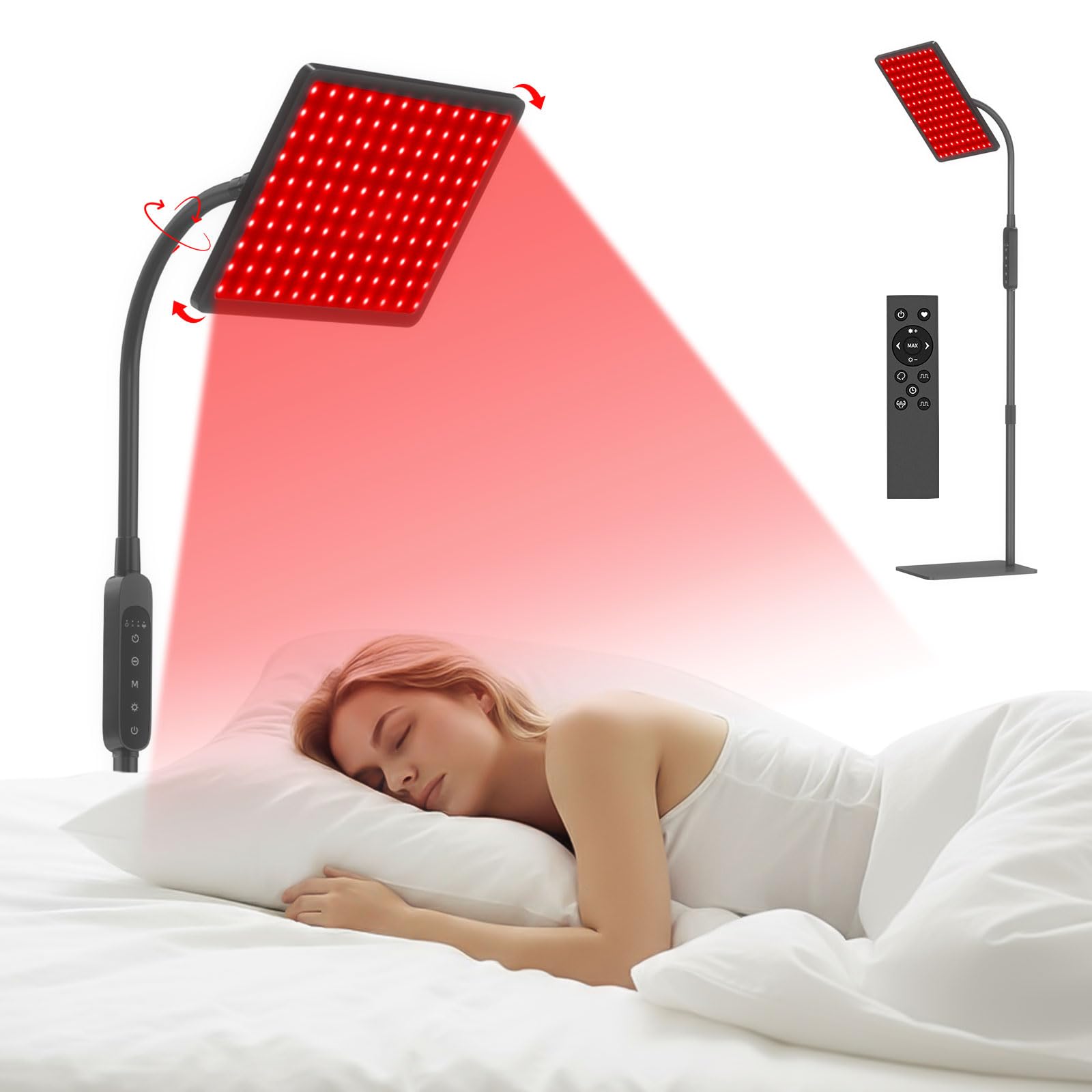 LAFCARE lámpara de luz roja 660nm para rostro y cuello, relaja músculos
