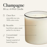 Vaso de vidrio soplado de LAFCO Luxe Champagne, reutilizable como decoración.