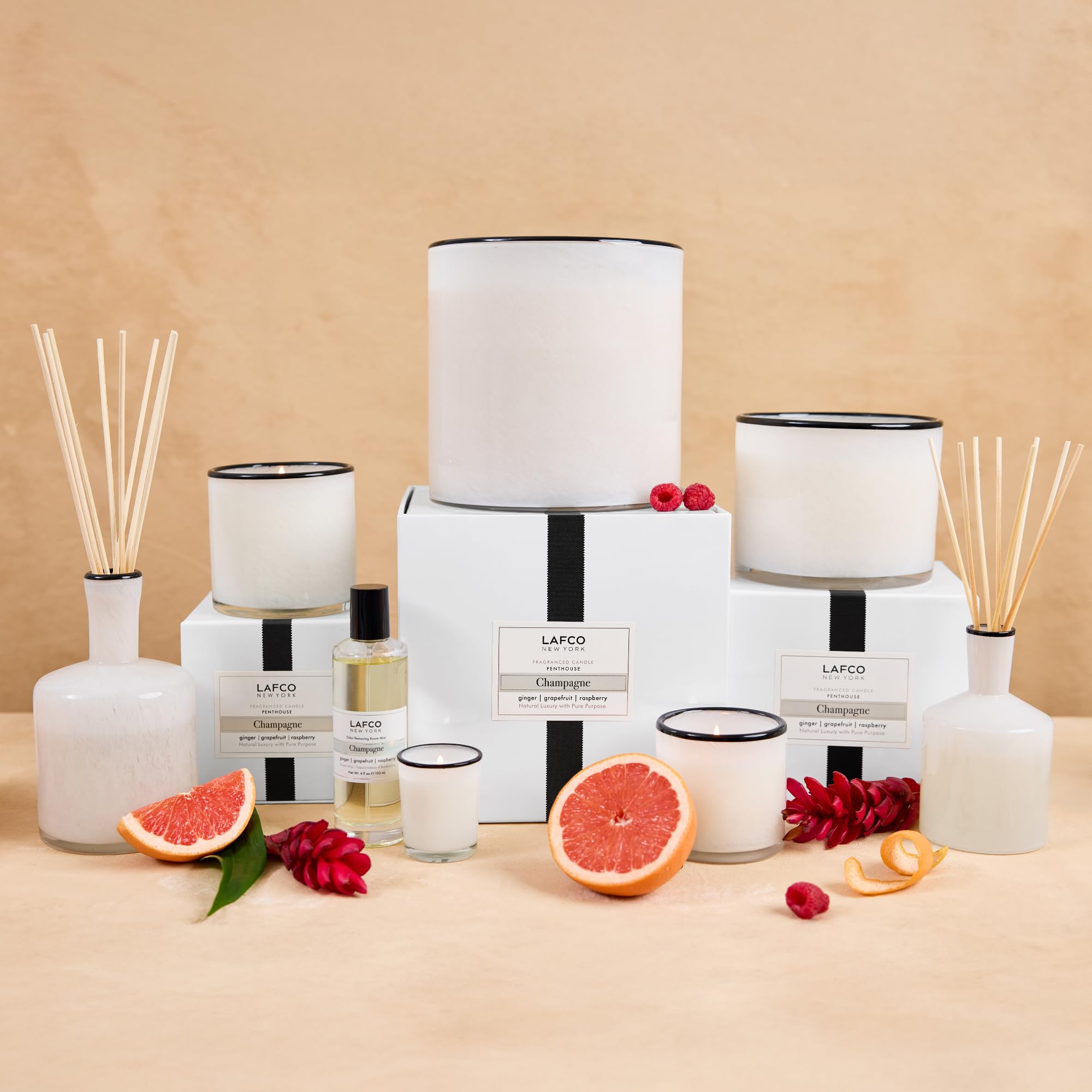 LAFCO New York Signature Candle Champagne, hecho en EE. UU., garantiza calidad y artesanía.