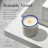 LAFCO New York Signature Candle Fog & Mist vaso cristal reutilizable como decoración.