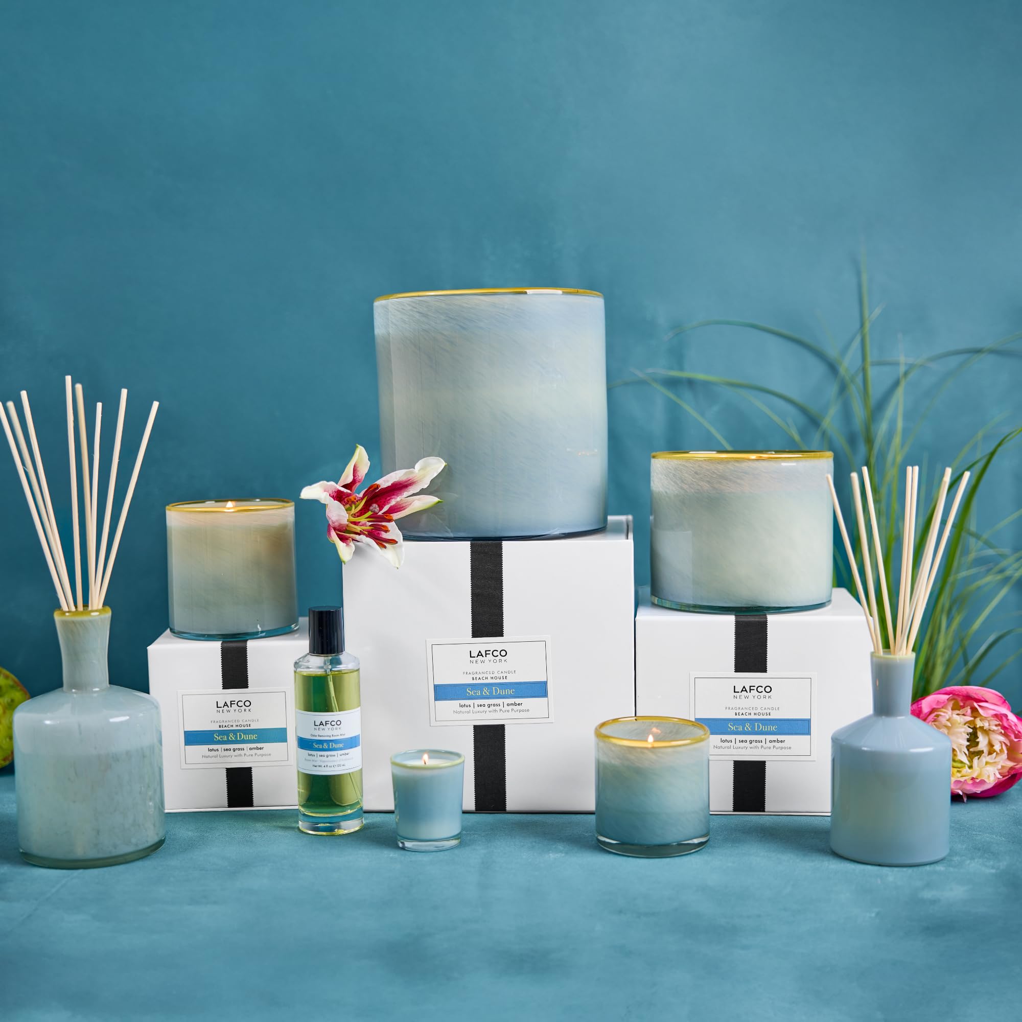 LAFCO New York Signature Candle Sea & Dune, hecho en EE. UU., cera de soja limpia.