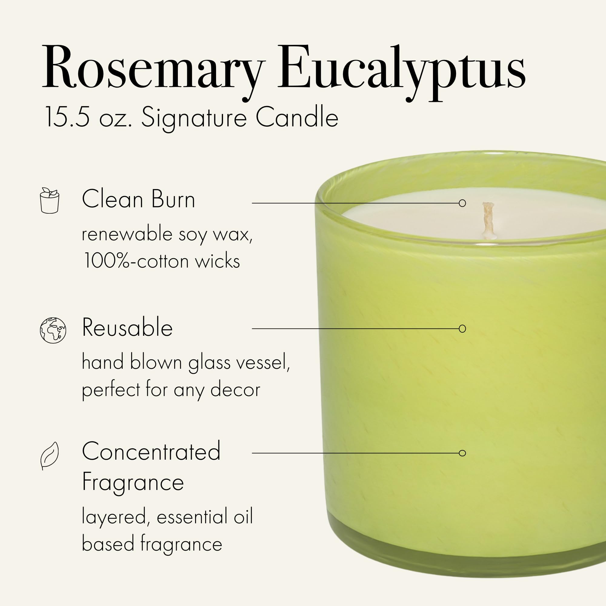Vela LAFCO New York Signature Rosemary Eucalyptus con llama larga