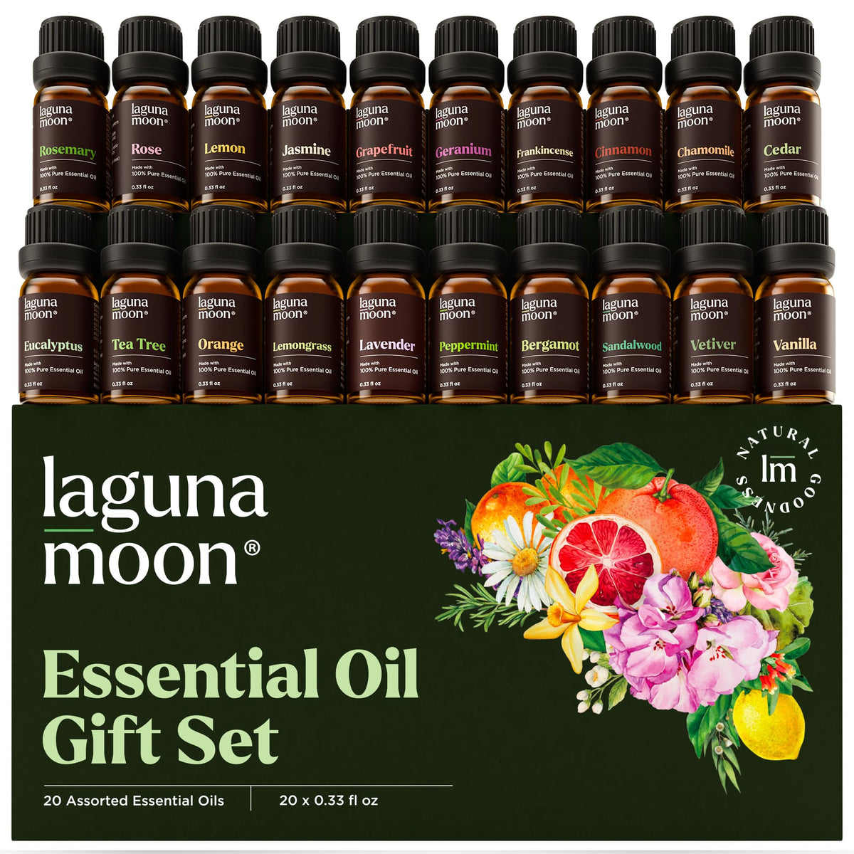 Lagunamoon: set de aceites esenciales para difusor y aromaterapia en casa